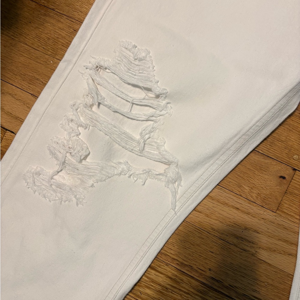 Agolde white distressed denim size 30 - Picture 3 of 5